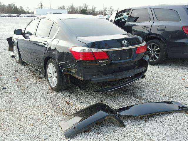 1HGCR2F77DA262070 - 2013 HONDA ACCORD EX BLACK photo 3