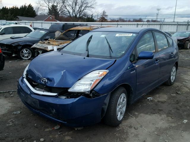 JTDKB20U997843958 - 2009 TOYOTA PRIUS BLUE photo 2