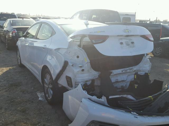 5NPDH4AE9GH779908 - 2016 HYUNDAI ELANTRA SE WHITE photo 3