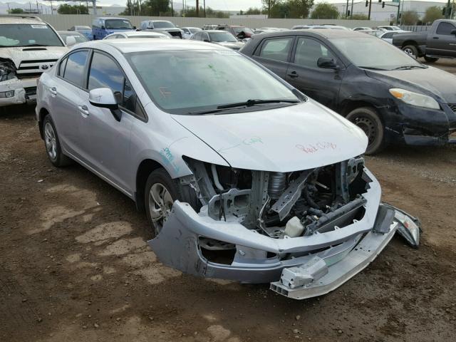 19XFB2F59DE096405 - 2013 HONDA CIVIC LX SILVER photo 1