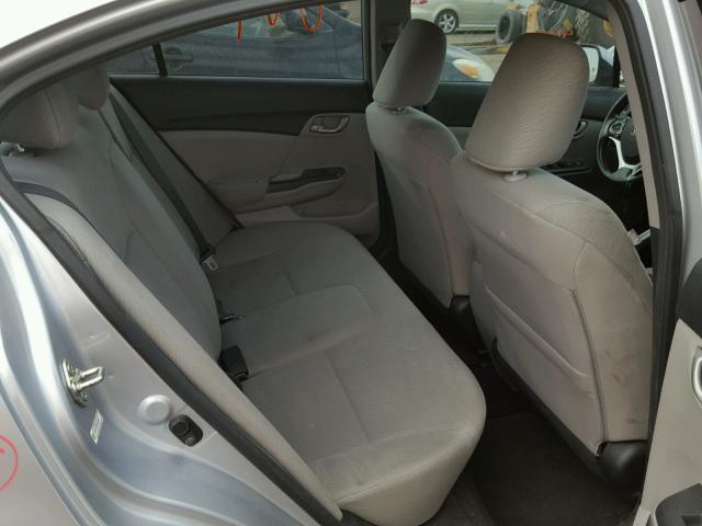 19XFB2F59DE096405 - 2013 HONDA CIVIC LX SILVER photo 6