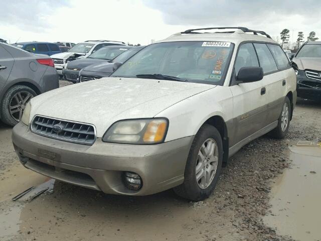 4S3BH675037601426 - 2003 SUBARU LEGACY OUT WHITE photo 2