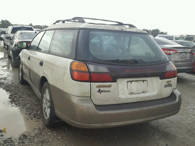 4S3BH675037601426 - 2003 SUBARU LEGACY OUT WHITE photo 3