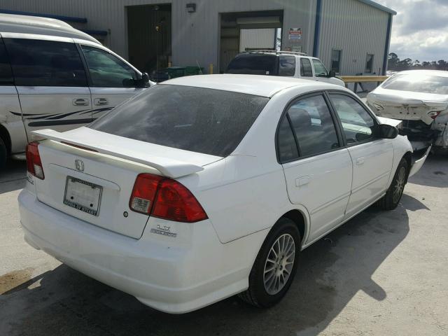 2HGES16585H610273 - 2005 HONDA CIVIC LX WHITE photo 4