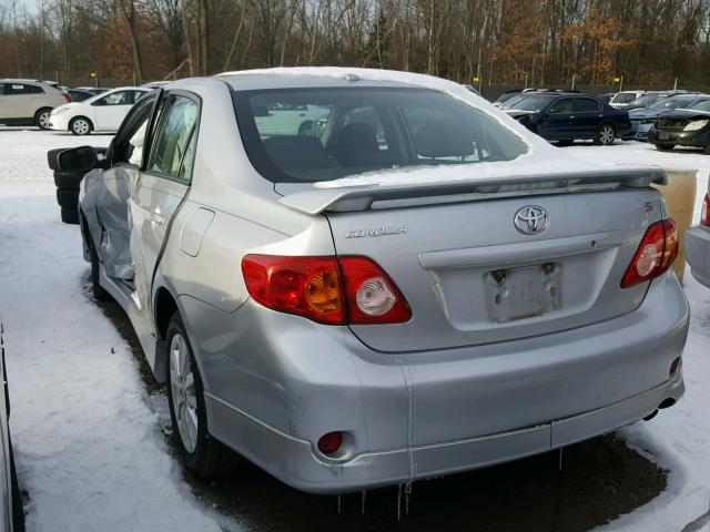 1NXBU4EE5AZ235802 - 2010 TOYOTA COROLLA BA SILVER photo 3