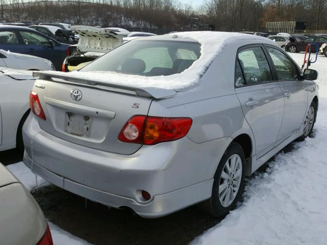 1NXBU4EE5AZ235802 - 2010 TOYOTA COROLLA BA SILVER photo 4