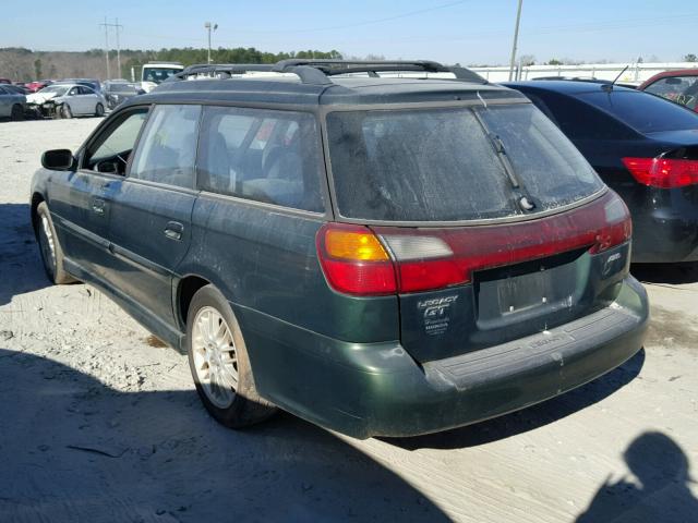 4S3BH6450Y7304782 - 2000 SUBARU LEGACY GT GREEN photo 3