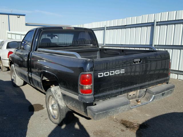 1B7HC16X0YS569032 - 2000 DODGE RAM 1500 BLACK photo 3