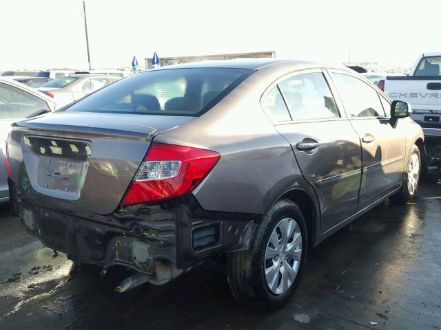 2HGFB2F55CH579829 - 2012 HONDA CIVIC LX TAN photo 4