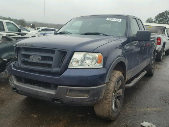 1FTPX14575NA44271 - 2005 FORD F150 BLUE photo 2