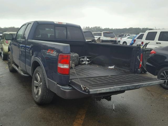 1FTPX14575NA44271 - 2005 FORD F150 BLUE photo 3