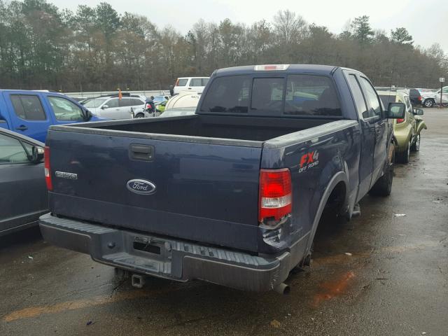 1FTPX14575NA44271 - 2005 FORD F150 BLUE photo 4