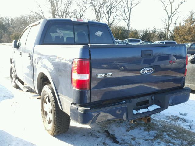 1FTPW14525KE36580 - 2005 FORD F150 SUPER BLUE photo 3