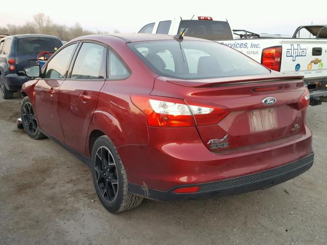 1FADP3F27DL123702 - 2013 FORD FOCUS SE RED photo 3