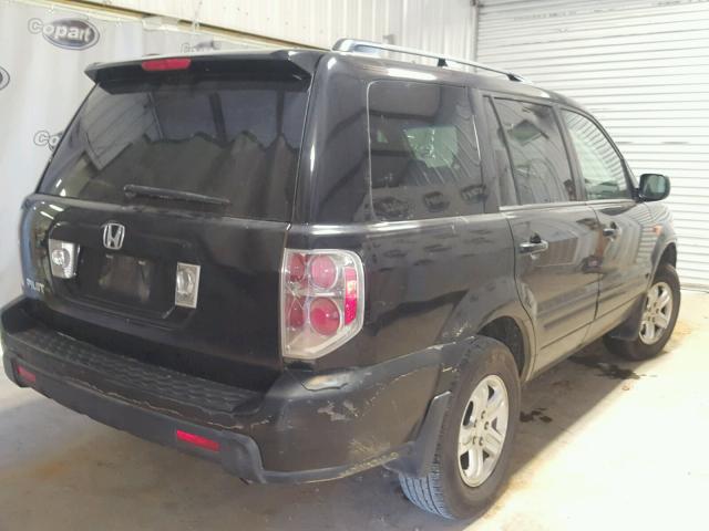 5FNYF28218B000041 - 2008 HONDA PILOT VP BLACK photo 4