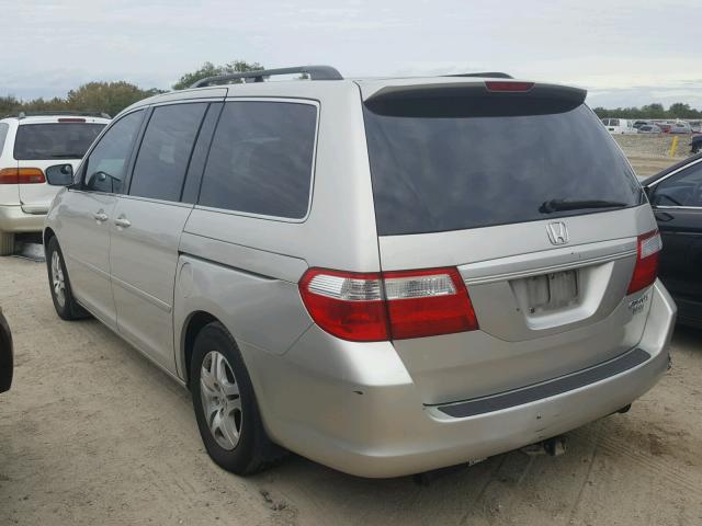 5FNRL38675B100761 - 2005 HONDA ODYSSEY EX GRAY photo 3