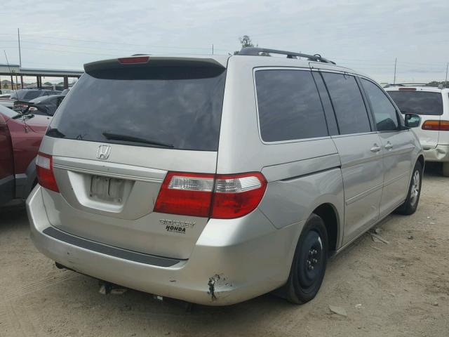 5FNRL38675B100761 - 2005 HONDA ODYSSEY EX GRAY photo 4