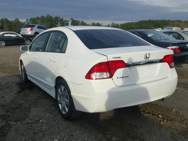 19XFA1F55BE013093 - 2011 HONDA CIVIC LX WHITE photo 3