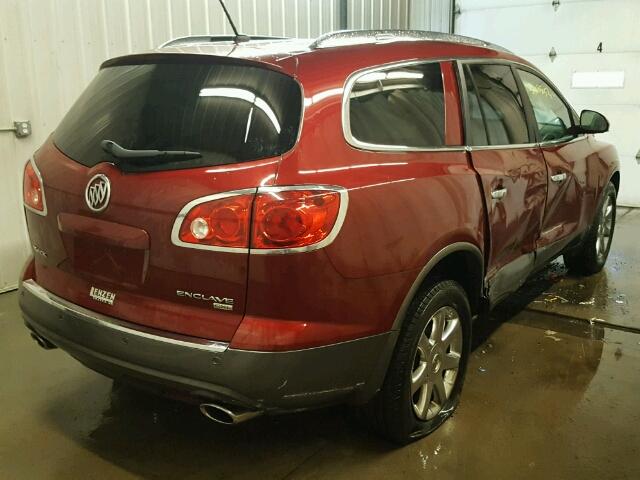 5GAER23738J253885 - 2008 BUICK ENCLAVE CX RED photo 4