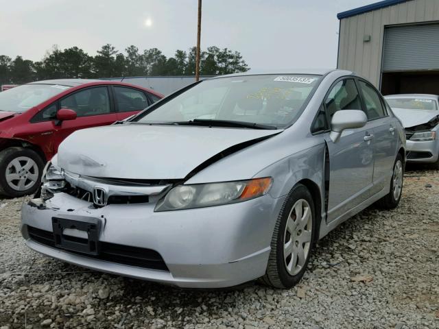 2HGFA16527H311419 - 2007 HONDA CIVIC LX SILVER photo 2