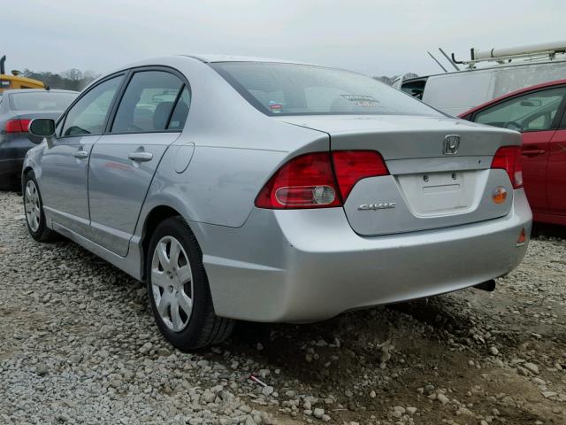 2HGFA16527H311419 - 2007 HONDA CIVIC LX SILVER photo 3