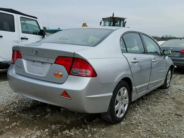 2HGFA16527H311419 - 2007 HONDA CIVIC LX SILVER photo 4