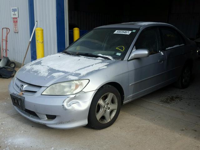 1HGES26844L020637 - 2004 HONDA CIVIC EX SILVER photo 2