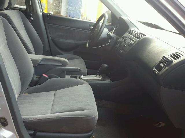 1HGES26844L020637 - 2004 HONDA CIVIC EX SILVER photo 5