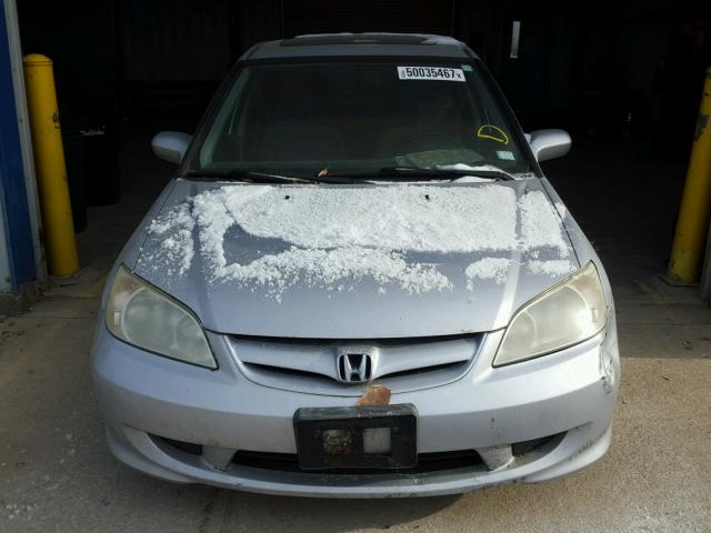 1HGES26844L020637 - 2004 HONDA CIVIC EX SILVER photo 9