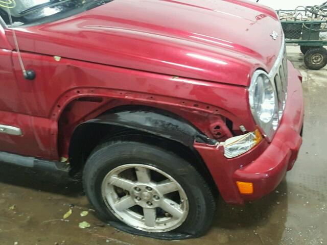 1J4GL58K96W292966 - 2006 JEEP LIBERTY LI MAROON photo 10