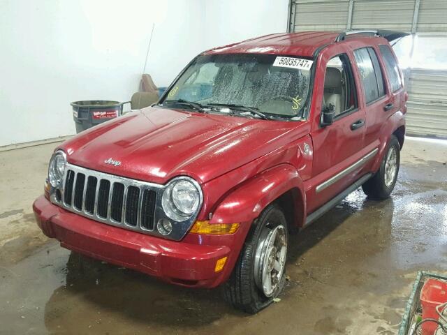 1J4GL58K96W292966 - 2006 JEEP LIBERTY LI MAROON photo 2