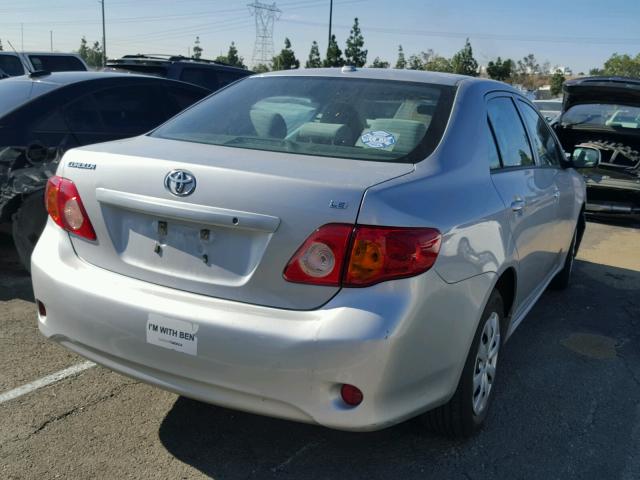 1NXBU4EE6AZ262412 - 2010 TOYOTA COROLLA BA SILVER photo 4