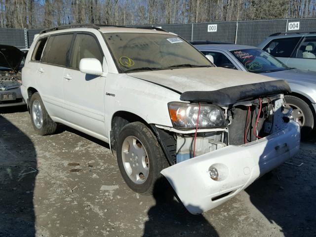 JTEEP21A340016652 - 2004 TOYOTA HIGHLANDER WHITE photo 1