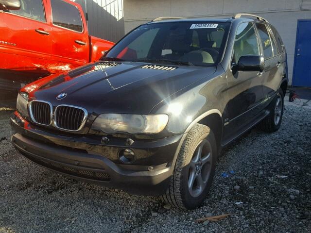 5UXFA53502LP34889 - 2002 BMW X5 3.0I BLACK photo 2