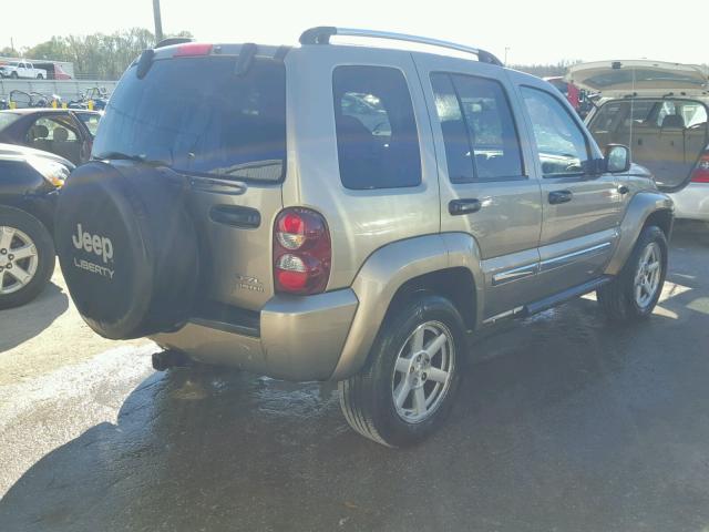 1J4GL58K46W235803 - 2006 JEEP LIBERTY LI BEIGE photo 4