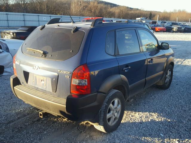 KM8JN12D05U063977 - 2005 HYUNDAI TUCSON GLS BLUE photo 4