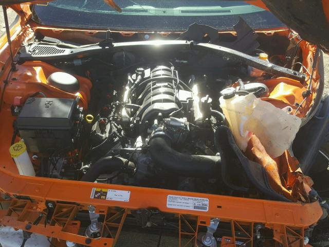 2C3CDYBT9EH185678 - 2014 DODGE CHALLENGER ORANGE photo 7