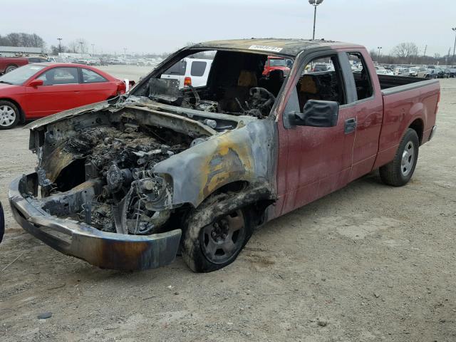 1FTPX12V38FA32054 - 2008 FORD F150 RED photo 2