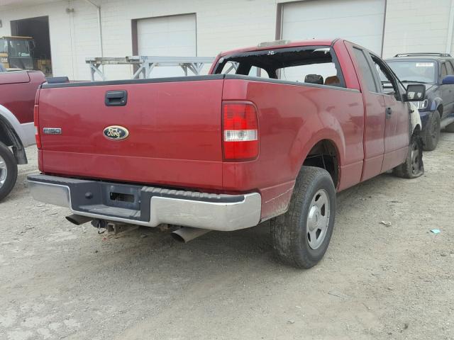 1FTPX12V38FA32054 - 2008 FORD F150 RED photo 4