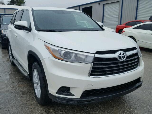 5TDZKRFH2GS174906 - 2016 TOYOTA HIGHLANDER WHITE photo 1