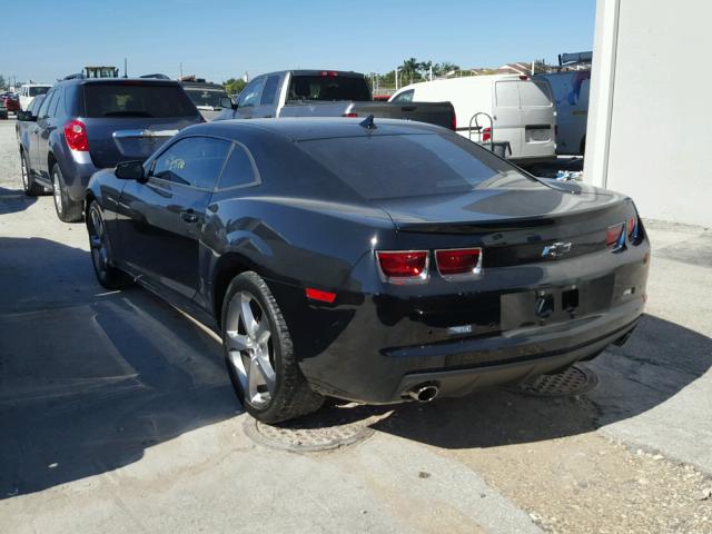 2G1FC1E33D9242358 - 2013 CHEVROLET CAMARO LT BLACK photo 3