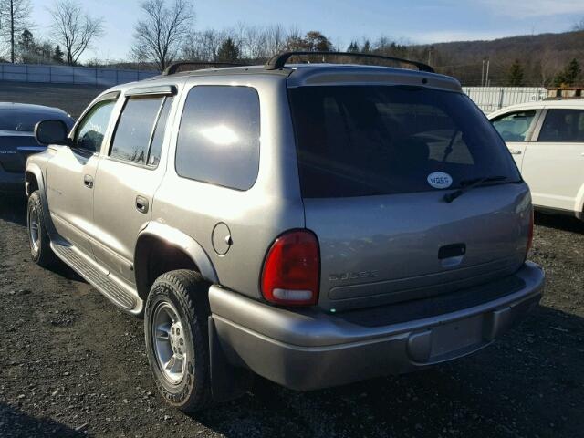 1B4HS28N5YF246766 - 2000 DODGE DURANGO SILVER photo 3