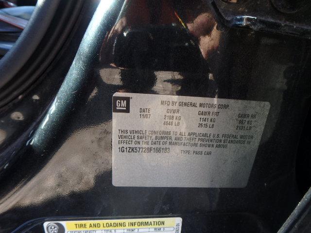 1G1ZK57728F166183 - 2008 CHEVROLET MALIBU LTZ 黑色 照片 10