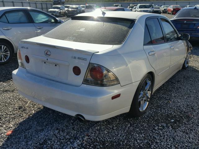 JTHBD192230064857 - 2003 LEXUS IS 300 WHITE photo 4