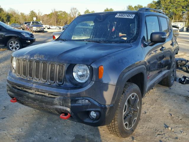 ZACCJBCB0HPE72580 - 2017 JEEP RENEGADE T CHARCOAL photo 2