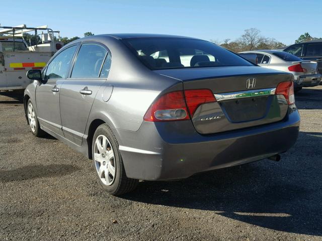 2HGFA1F53AH575224 - 2010 HONDA CIVIC LX GRAY photo 3