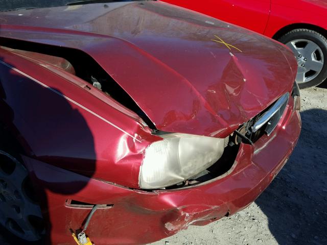 KMHDN45D72U332143 - 2002 HYUNDAI ELANTRA GL RED photo 9