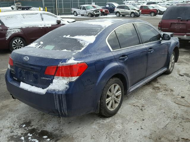 4S3BMCC63A3230260 - 2010 SUBARU LEGACY 2.5 BLUE photo 4