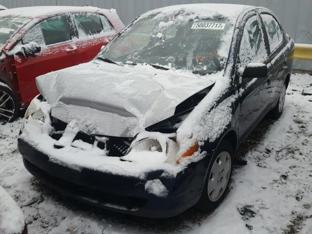 JTDBT123725031054 - 2002 TOYOTA ECHO BLUE photo 2