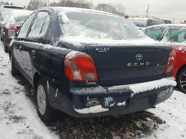 JTDBT123725031054 - 2002 TOYOTA ECHO BLUE photo 3